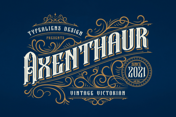 Axenthaur: A Vintage Blackletter Font for Timeless Editorial Design