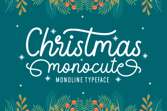 Christmas Monocute: A Script Font for Festive Design
