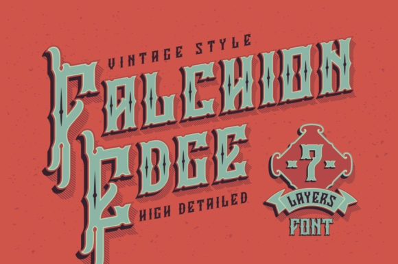 Falchion Edge: A Vintage Blackletter Font for Bold Campaigns