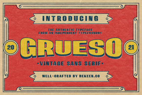Grueso: A Bold Sans Serif Font for Your Brand