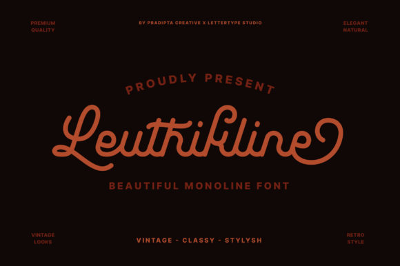 Leuthikline: A Vintage Script Font for Handmade Creations