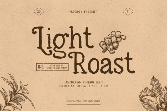 Light Roast: A Vintage Serif Font for Creative Branding