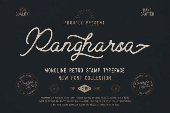 Pangharsa: A Vintage Script Font for Modern Branding