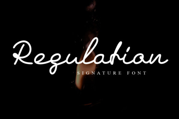 Regulation Signature Font for Web Design