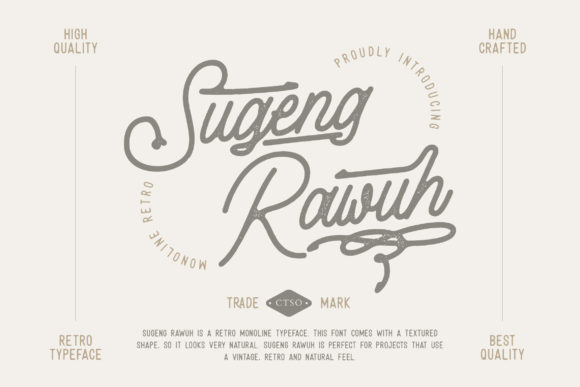 Sugeng Rawuh Script Font for Editorial Design