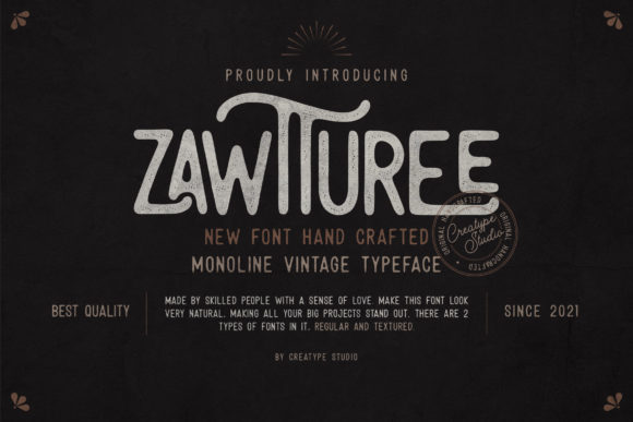 Zawturee: A Cool Vintage Sans Serif Font for Your Brand